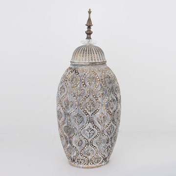 Keramisk burk 47x20,5x15,5 cm grå