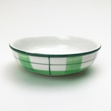 Keramisk kompottskål 13 cm grön vit