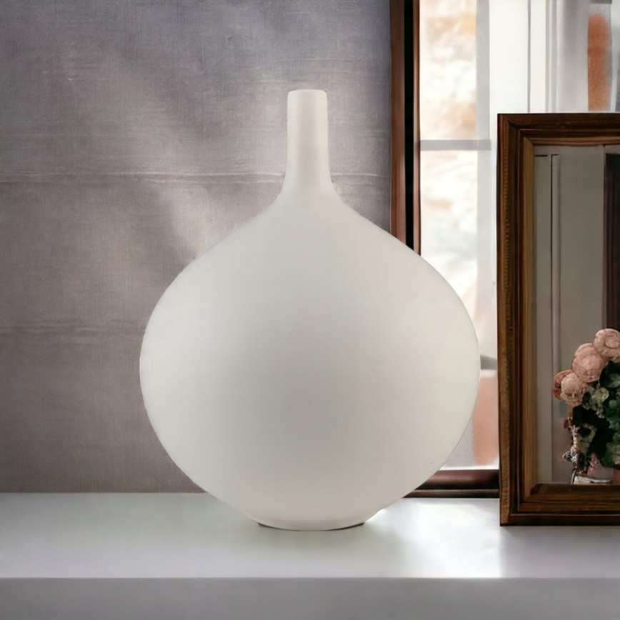 Keramisk vas 24 cm vit