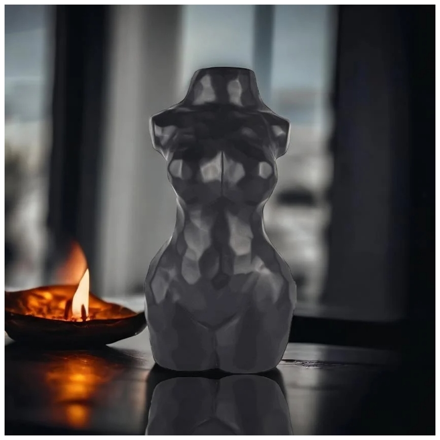 Keramisk vas, 30 cm, svart