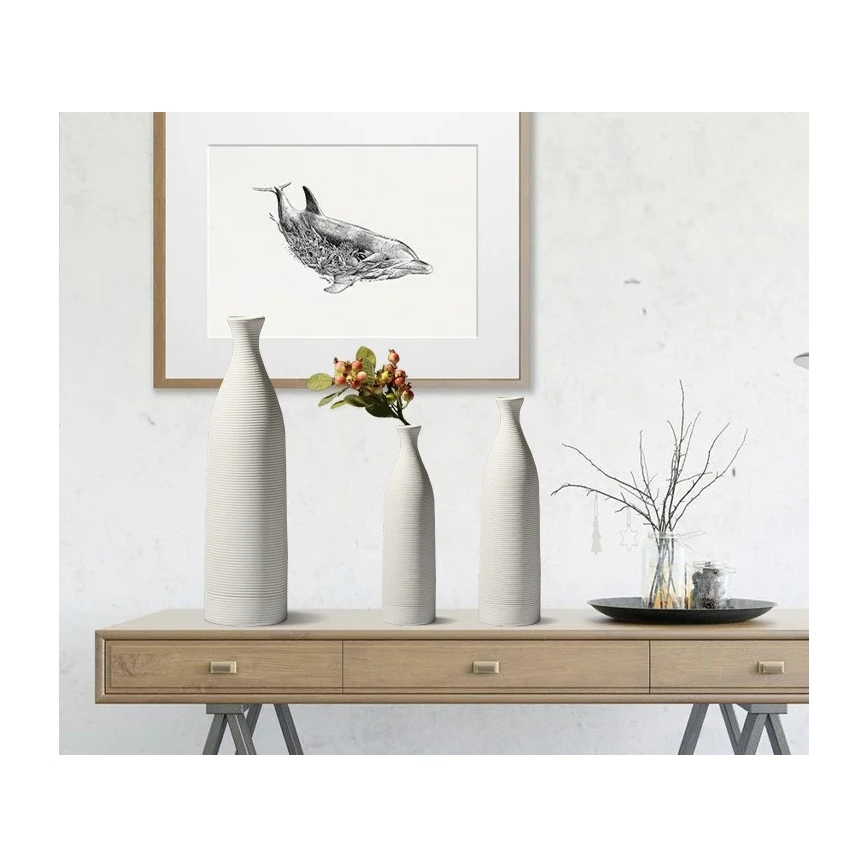 Keramisk vas 33 cm vit