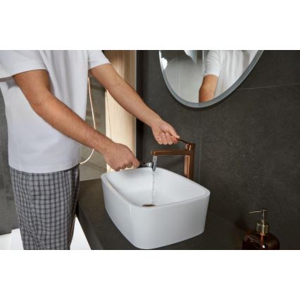 KFA Armatura 4522-712-34 - Tvättställsblandare + bottenventil MALAGA 30,3 cm roséguld