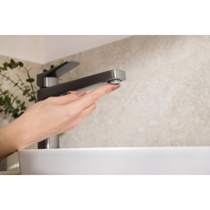 KFA Armatura 4522-712-61 - Tvättställsblandare + bottenventil MALAGA 30,3 cm metallgrå