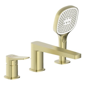 KFA Armatura 4525-210-31 - 3-håls badkarsblandare MALAGA borstad guld