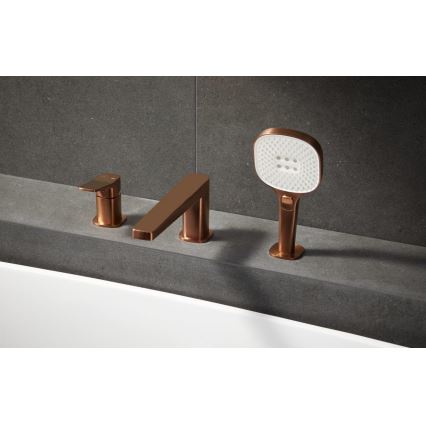 KFA Armatura 4525-210-34 - MALAGA 3-håls badkarsblandare, roséguld