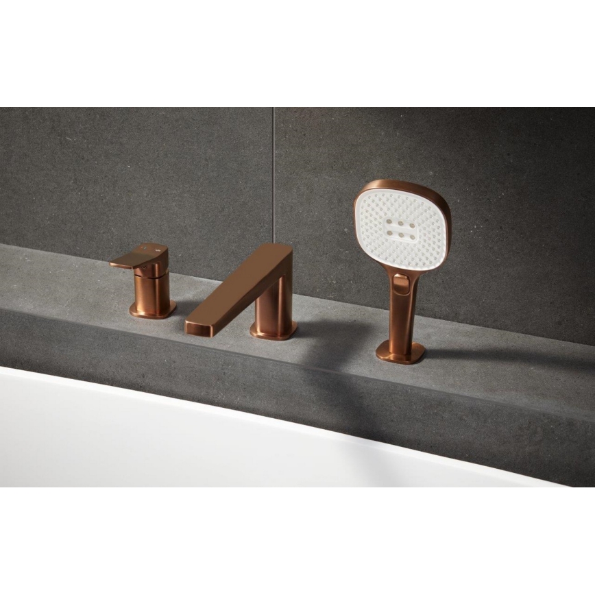KFA Armatura 4525-210-34 - MALAGA 3-håls badkarsblandare, roséguld