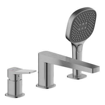 KFA Armatura 4525-210-61 - 3-håls badkarsblandare MALAGA, metallisk grå