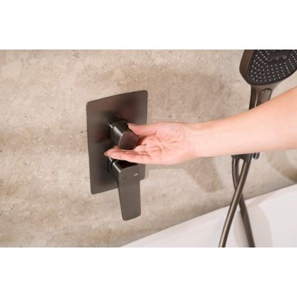 KFA Armatura 4529-301-61 - Duschset med infälld blandare MALAGA i metallicgrå