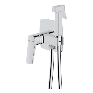 KFA Armatura 4529-512-00 - Bidéblandare med handdusch för dold installation MALAGA, blank krom
