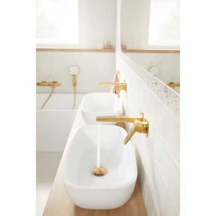 KFA Armatura 4529-810-31 - Tvättställsblandare för dold montering MALAGA, borstad guldfinish