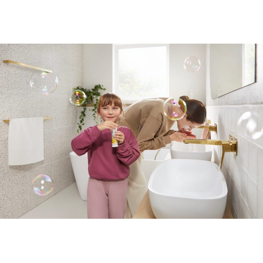 KFA Armatura 4529-810-31 - Tvättställsblandare för dold montering MALAGA, borstad guldfinish