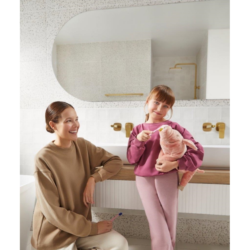 KFA Armatura 4529-810-31 - Tvättställsblandare för dold montering MALAGA, borstad guldfinish