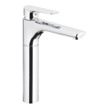 KFA Armatura 5022-712-00 - Kran till handfat + avlopp med bräddavlopp TANZANIT 28,4 cm skinande krom