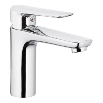 KFA Armatura 5022-815-00 - Kran till handfat + avlopp med bräddavlopp TANZANIT 15,4 cm skinande krom