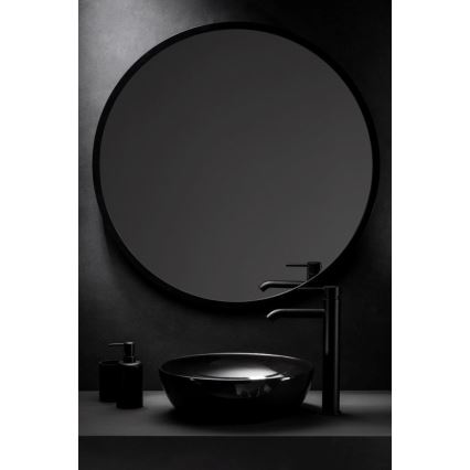 KFA Armatura 5032-612-81 - Kran till handfat + avlopp med bräddavlopp MOZA 33 cm matt svart