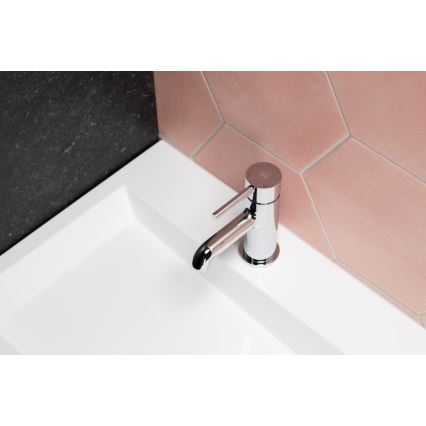 KFA Armatura 5032-815-00 - Kran till handfat + avlopp med bräddavlopp MOZA 15,2 cm skinande krom