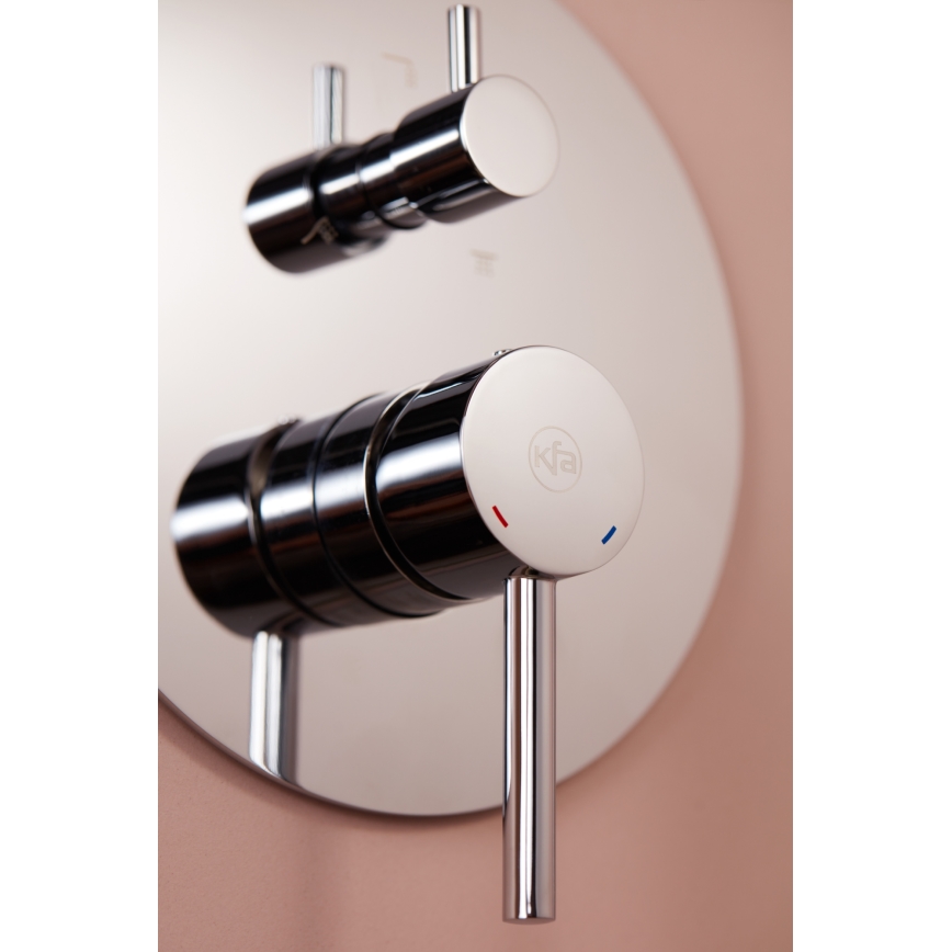 KFA Armatura 5039-501-00 - Duschset med dold kran MOZA skinande krom