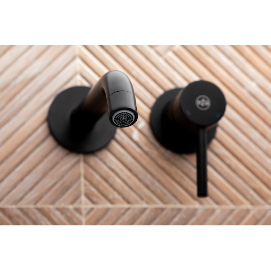 KFA Armatura 5039-810-81 - Tvättställsblandare för dold installation MOZA matt svart