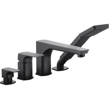 KFA Armatura 5535-210-81 - Kran till badkar 4-hål MOKAIT mässing/matt svart