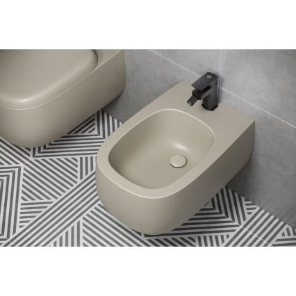 KFA Armatura 5537-015-81 - Kran till bidé + avlopp med bräddavlopp MOKAIT mässing/matt svart