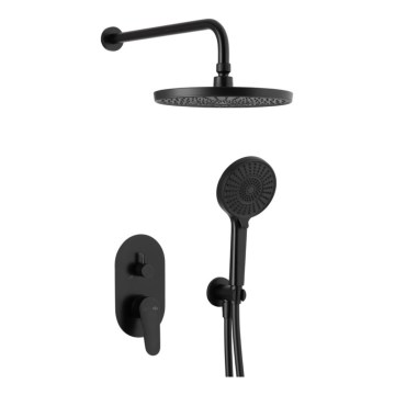 KFA Armatura 5559-501-81 - Duschset med inbyggd termostat OTAVA matt svart