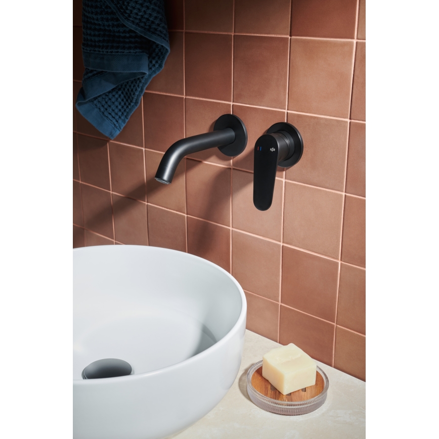 KFA Armatura 5559-810-81 - Tvättställsblandare för infällnad OTAVA matt svart