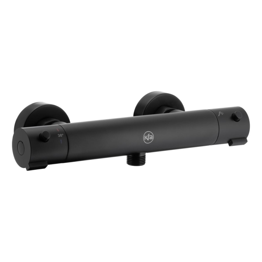 KFA Armatura 5736-010-81 - Termostatisk duschkran MOZA matt svart