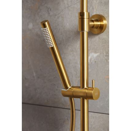 KFA Armatura 5736-920-31 - Duschset med termostatblandare MOZA borstad guld