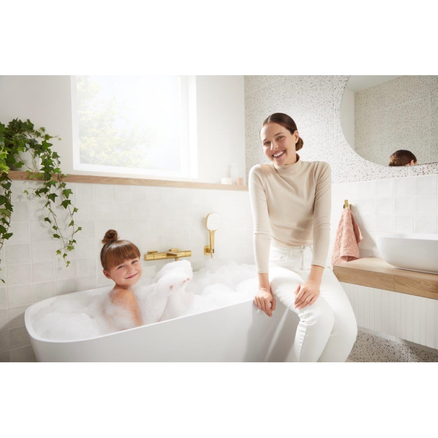 KFA Armatura 5754-010-31 - Termostatisk badkarsblandare MALAGA borstad guld