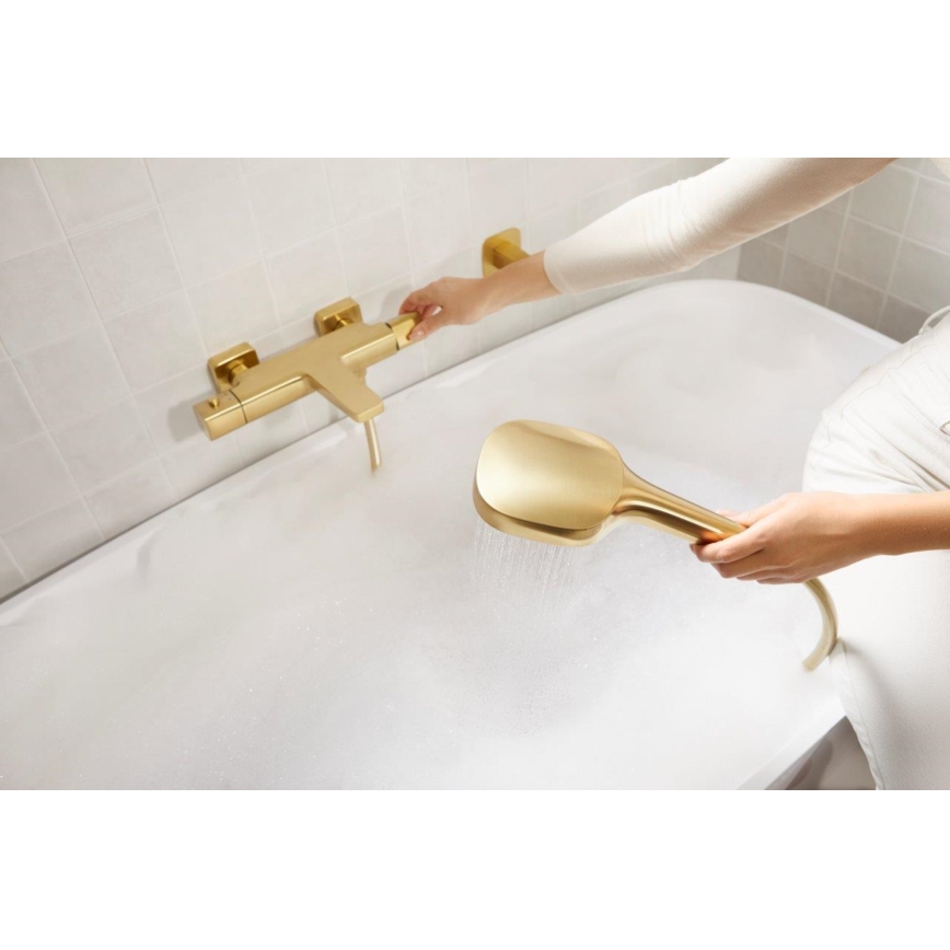 KFA Armatura 5754-010-31 - Termostatisk badkarsblandare MALAGA borstad guld