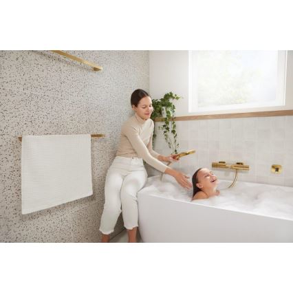 KFA Armatura 5754-010-31 - Termostatisk badkarsblandare MALAGA borstad guld