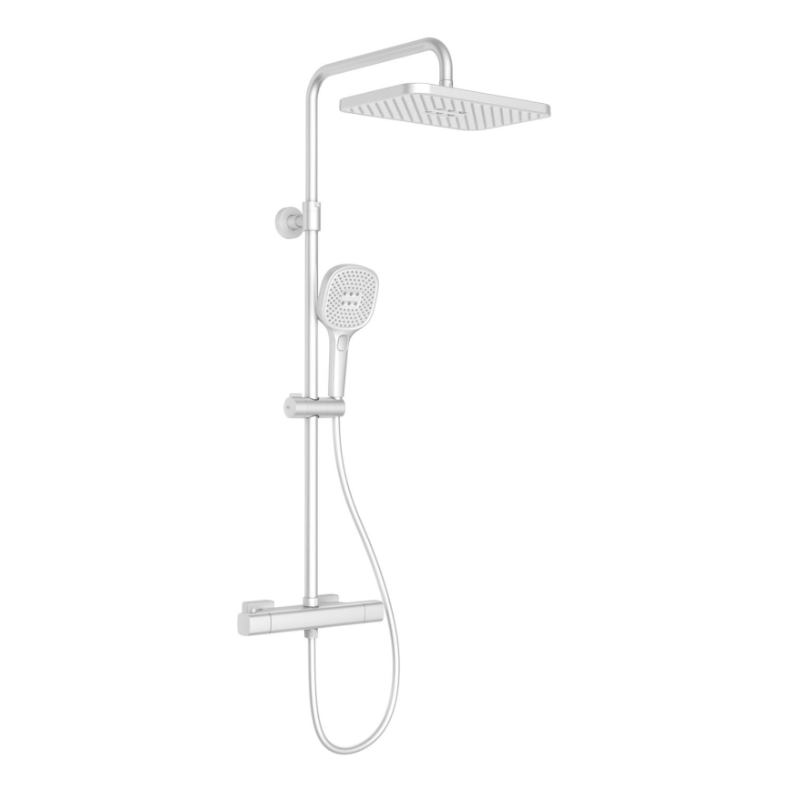 KFA Armatura 5756-910-44 - Duschset med termostatblandare MALAGA vit