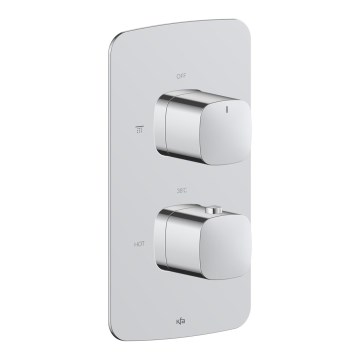 KFA Armatura 5759-001-00 - Termostatisk duschblandare för inbyggnad MALAGA blank krom