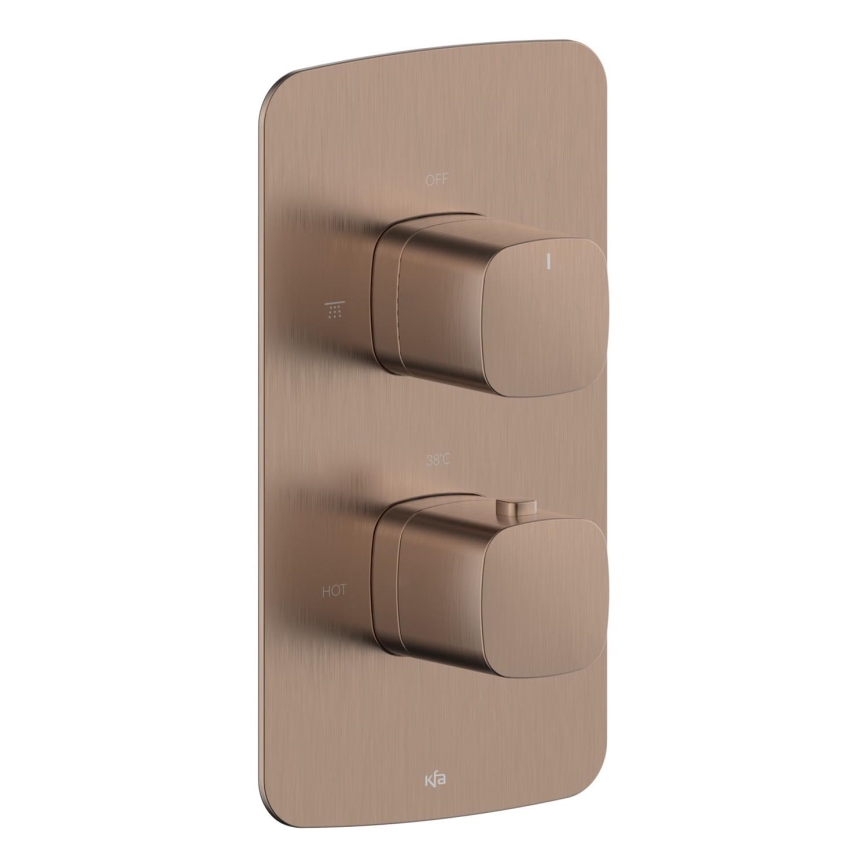 KFA Armatura 5759-001-34 - Termostatisk duschblandare för infällt montage MALAGA roséguld