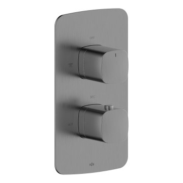 KFA Armatura 5759-001-61 - Termostatisk duschblandare för inbyggnad MALAGA metallicgrå