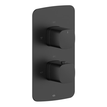 KFA Armatura 5759-001-81 - Termostatisk duschblandare för infälld montering MALAGA svart