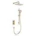 KFA Armatura 5759-301-31 - Duschset med termostatisk inbyggnadsblandare MALAGA i borstad guldfinish