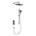 KFA Armatura 5759-301-61 - Duschset med termostatisk inbyggnadsblandare MALAGA, metallicgrå