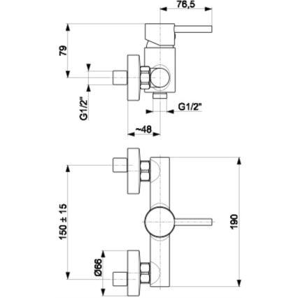 KFA Armatura 5826-010-00 - Dushkran NEDA skinande krom