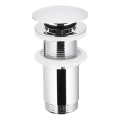 KFA Armatura 660-253-00 - Tvättställsavlopp utan bräddavlopp CLICK-CLACK diameter 6,6 cm skinande krom