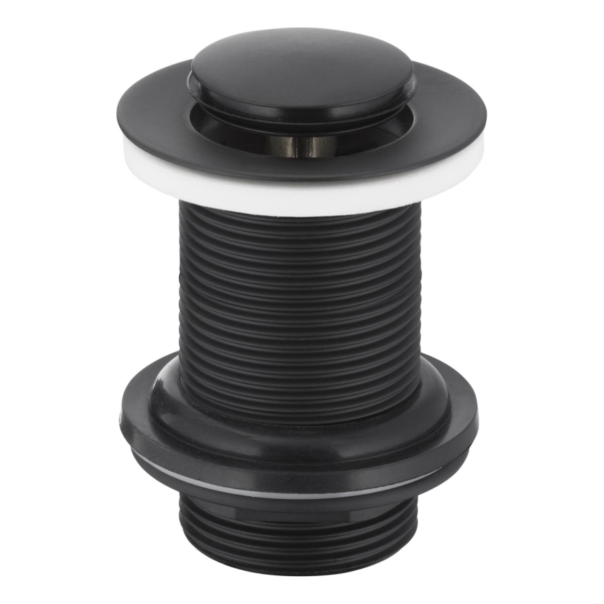 KFA Armatura 660-353-81 - Tvättställsavlopp utan bräddavlopp CLICK-CLACK diameter 6,2 cm mässing/matt svart