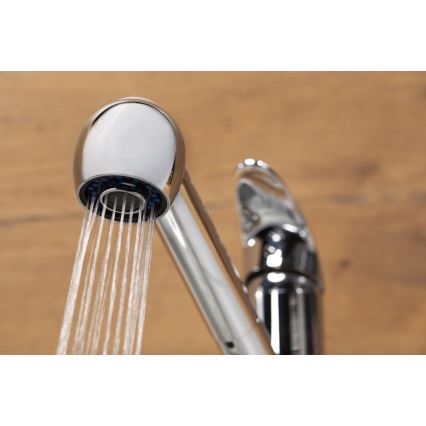 KFA Armatura 6613-110-00 - Tvättställsblandare med utdragbar spruta INDIRA skinande krom