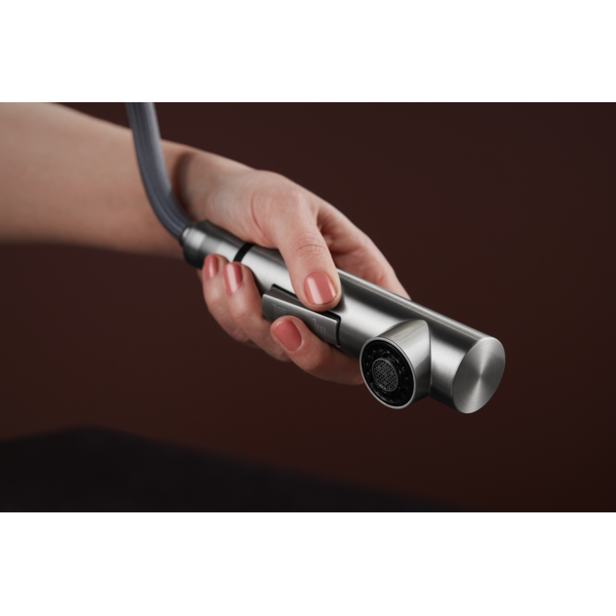 KFA Armatura 6623-220-22 - Tvättställsblandare med utdragbar spruta DUERO DESIGN rostfri