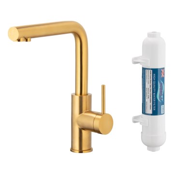 KFA Armatura 6623-912-31 - Filtrerad vattenkran DUERO PURE rostfri/mark guld + filter