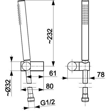 KFA Armatura 841-225-81 - Dusch set MOZA rostfri/matt svart