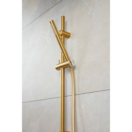 KFA Armatura 841-363-31 - Duschset MOZA rostfritt stål/matt guld