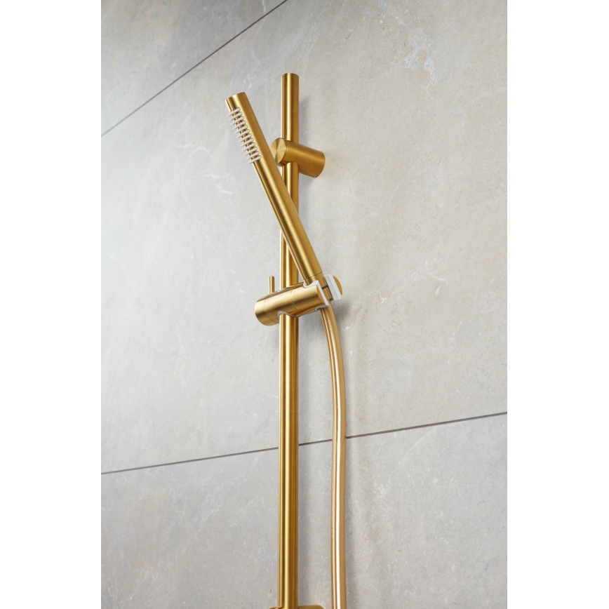 KFA Armatura 841-363-31 - Duschset MOZA rostfritt stål/matt guld