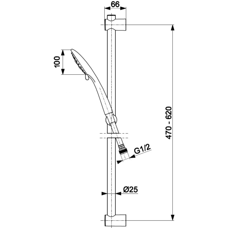 KFA Armatura 841-365-31 - Dusch set MOZA mässing/mark guld
