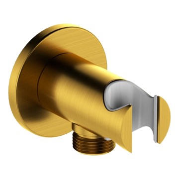 KFA Armatura 845-053-31 - Rund duschhållare med utlopp MOZA mässing/mark guld