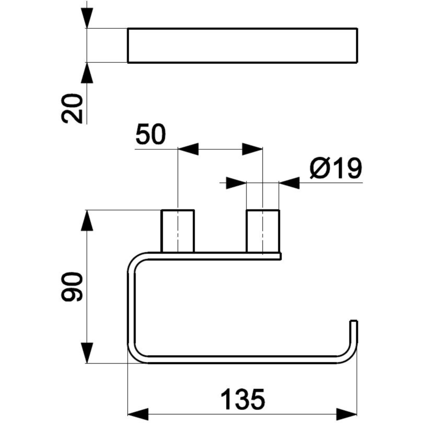 KFA Armatura 864-022-31 - Toalettpappershållare rostfri/mark guld